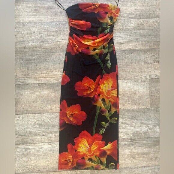 ZARA BLOGGER FAVE!!! Floral Print Dress NWT - Picture 15 of 16